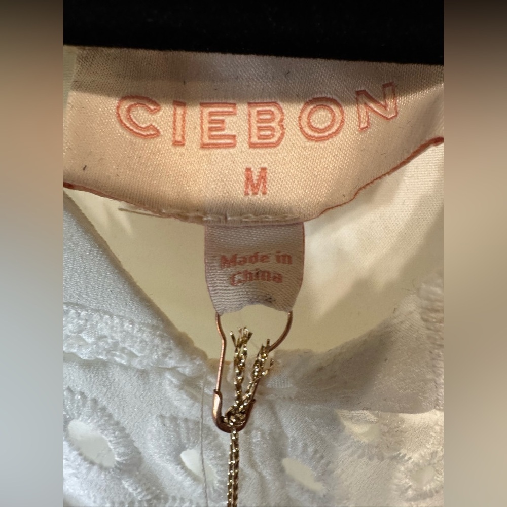 Ciebon Braylee Lace Eyelet Belted Sleeveless Minidress - Picture 9 of 10